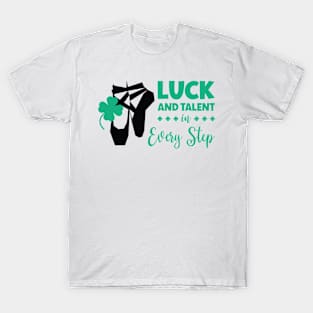 St. Patrick's Day Ballet Dancer Shamrock Clover Ballet T-Shirt